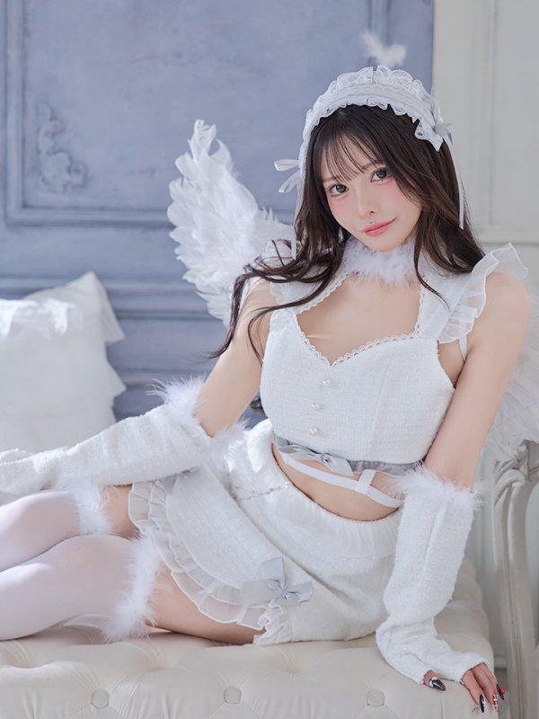 画像3: 【即日発送】【ハロウィン】シュガーホワイトエンジェル【Malymoon/マリームーン】 【コスプレ9点セット】【フリーサイズ/1カラー】[OF04]