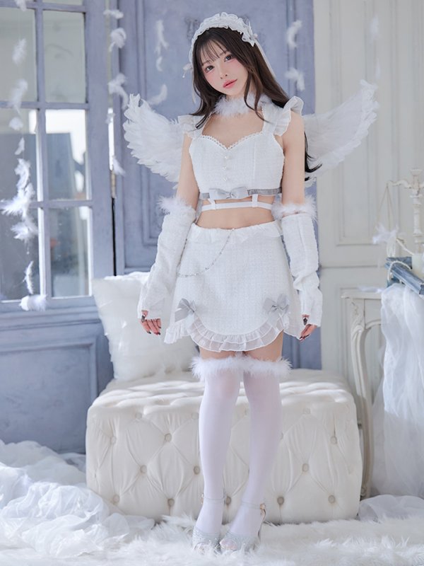 画像4: 【即日発送】【ハロウィン】シュガーホワイトエンジェル【Malymoon/マリームーン】 【コスプレ9点セット】【フリーサイズ/1カラー】[OF04]