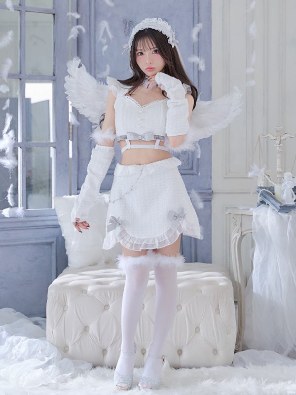 画像5: 【即日発送】【ハロウィン】シュガーホワイトエンジェル【Malymoon/マリームーン】 【コスプレ9点セット】【フリーサイズ/1カラー】[OF04]