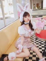 【即日発送】ドーリーバニーアイドルセーラー【マリームーン】【ハロウィンコスプレ7点セット】【フリーサイズ/2カラー】[OF01]