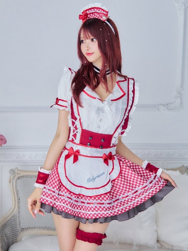 画像3: 【即日発送】【ハロウィン】キャンディポップレトロダイナーウエイトレス【Malymoon/マリームーン】 【コスプレ8点セット】[HC03]【フリーサイズ/2カラー】[HC03]