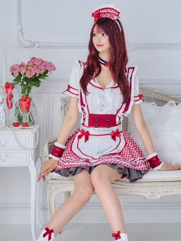 画像4: 【即日発送】【ハロウィン】キャンディポップレトロダイナーウエイトレス【Malymoon/マリームーン】 【コスプレ8点セット】[HC03]【フリーサイズ/2カラー】[HC03]