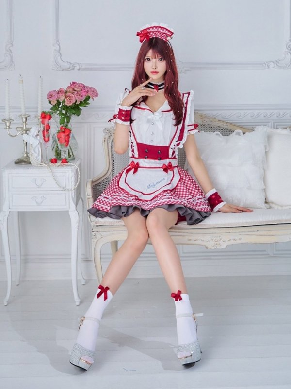 画像5: 【即日発送】【ハロウィン】キャンディポップレトロダイナーウエイトレス【Malymoon/マリームーン】 【コスプレ8点セット】[HC03]【フリーサイズ/2カラー】[HC03]