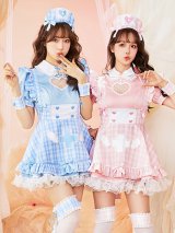 【即日発送】アイドルチェックナース【マリームーン】【ハロウィンコスプレ5点セット】【フリーサイズ/2カラー】[OF01]