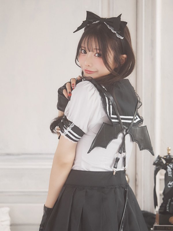 画像3: 【即日発送】【ハロウィン】スイートデビルスクールガール【Malymoon/マリームーン】 【コスプレ7点セット】【フリーサイズ/1カラー】[OF04]