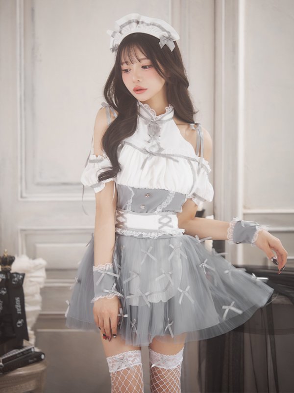 画像18: 【即日発送】 【ハロウィン】リボンブーケメイド【Malymoon/マリームーン 【コスプレ4点セット】【フリーサイズ/2カラー】[HC03]