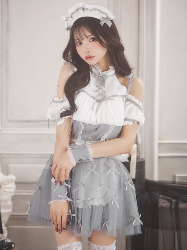 画像19: 【即日発送】 【ハロウィン】リボンブーケメイド【Malymoon/マリームーン 【コスプレ4点セット】【フリーサイズ/2カラー】[HC03]