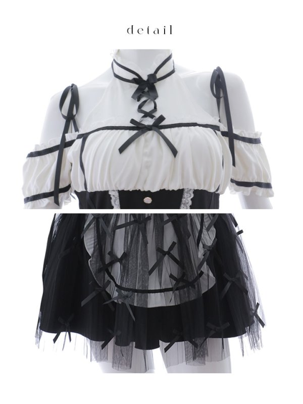 画像24: 【即日発送】 【ハロウィン】リボンブーケメイド【Malymoon/マリームーン 【コスプレ4点セット】【フリーサイズ/2カラー】[HC03]