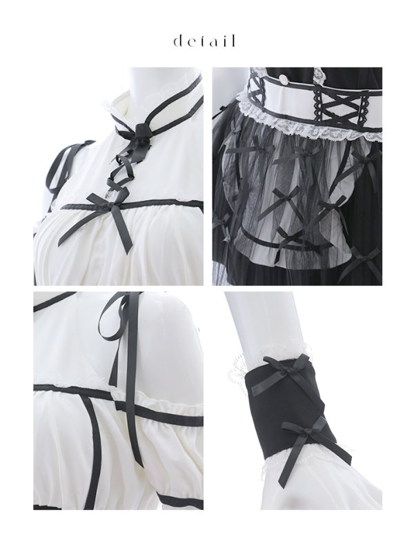 画像25: 【即日発送】 【ハロウィン】リボンブーケメイド【Malymoon/マリームーン 【コスプレ4点セット】【フリーサイズ/2カラー】[HC03]