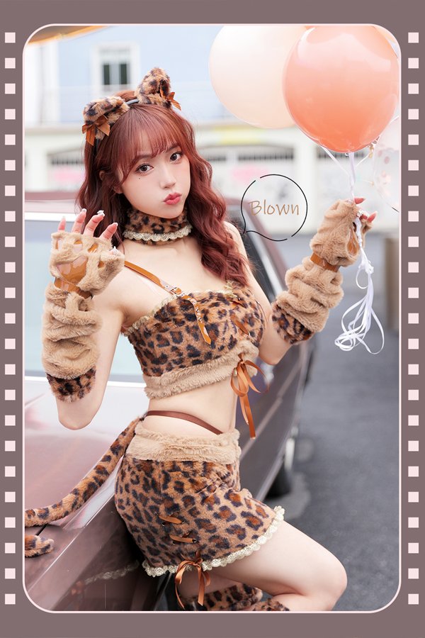 画像10: 【即日発送】ふわもこレオパード【マリームーン】【ハロウィンコスプレ8点セット】【フリーサイズ/3カラー】[HC03]