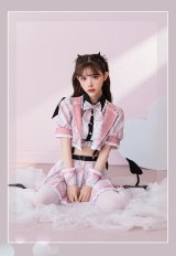 【即日発送】チェックデビル制服コスチューム【マリームーン】【ハロウィンコスプレ10点セット】【フリーサイズ/2カラー】[YMT]
