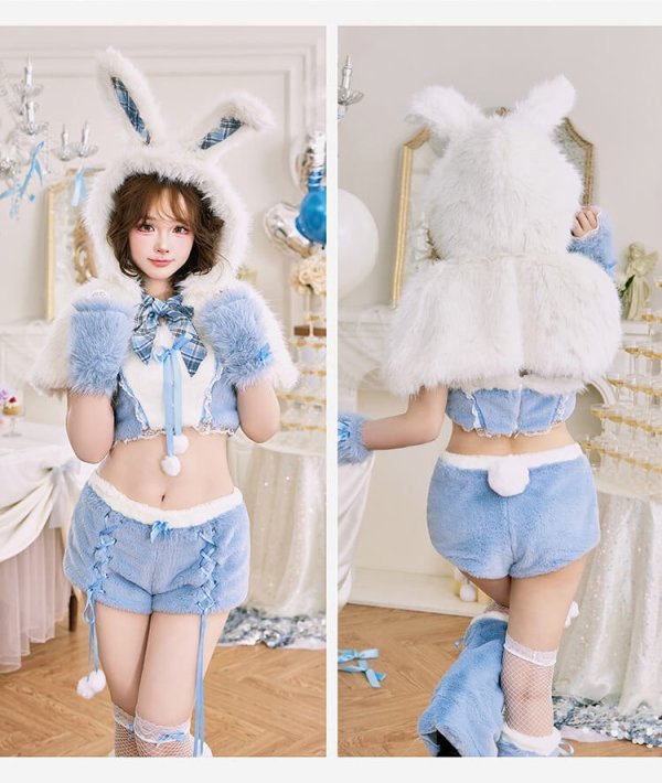 ブルー モデル：身長：162cm　着用サイズ：Fサイズ
