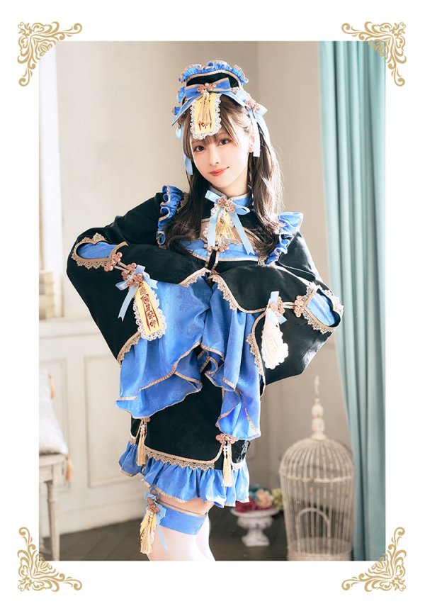 ブルー　モデル身長：155cm　着用サイズ：Fサイズ