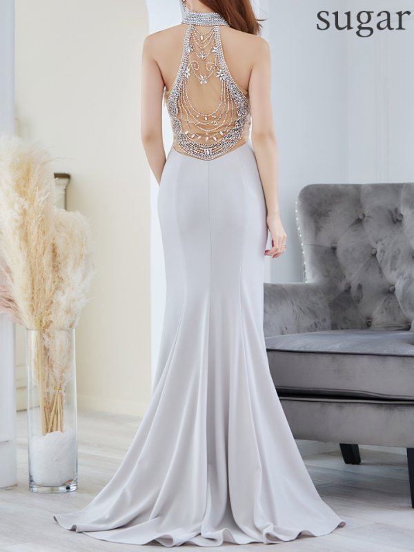 画像15: 【Lip line/リップライン】ワンカラー/ アメスリ/ ロングスリット/ ノースリーブ/ ストレッチ/ タイト/ ロングドレス/ キャバドレス long[HC03]