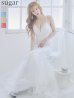 【Lip line/リップライン】スパンコール刺繍/ キャミソール/ チュール/ マーメイド/ ロングドレス/ キャバドレス long[HC03]　ホワイト