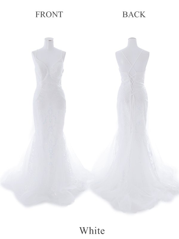 画像41: 【KIKO/関西コレクション着用】【Lip line/リップライン】スパンコール刺繍/ キャミソール/ チュール/ マーメイド/ ロングドレス/ キャバドレス long[HC03]