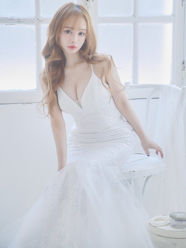 画像33: 【KIKO/関西コレクション着用】【Lip line/リップライン】スパンコール刺繍/ キャミソール/ チュール/ マーメイド/ ロングドレス/ キャバドレス long[HC03]