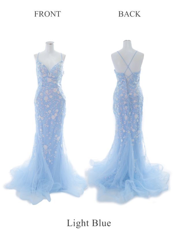 画像18: 【Lip line/リップライン】マーメイド/ スパンコール刺繍/ キャミソール/ チュール/ ロングドレス/ キャバドレス long[HC03]