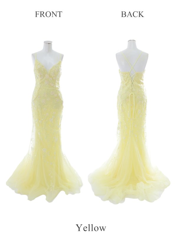 画像17: 【Lip line/リップライン】マーメイド/ スパンコール刺繍/ キャミソール/ チュール/ ロングドレス/ キャバドレス long[HC03]