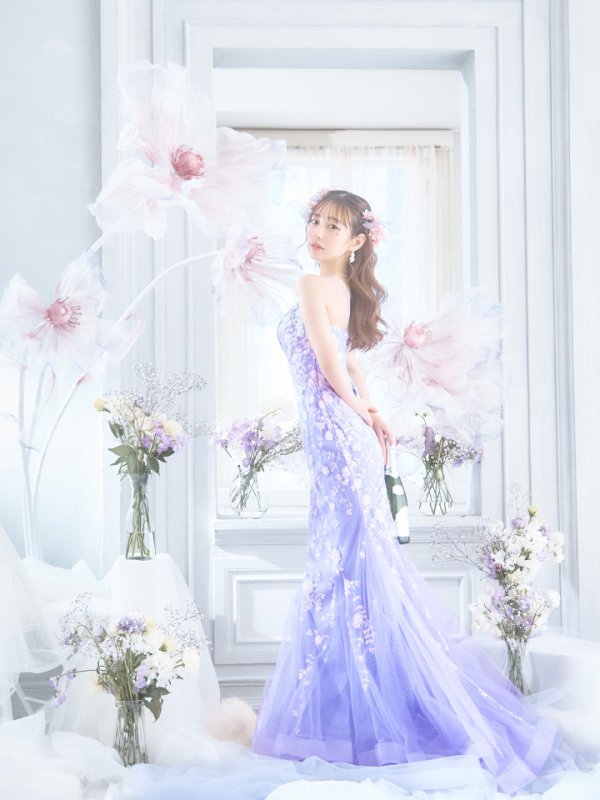 画像19: 【なつき/関西コレクション着用】【Lip line/リップライン】マーメイド/ スパンコール刺繍/ キャミソール/ チュール/ ロングドレス/ キャバドレス long[HC03]