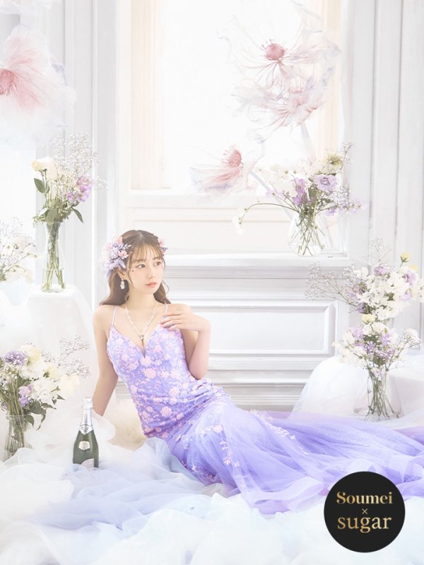 画像6: 【なつき/関西コレクション着用】【Lip line/リップライン】マーメイド/ スパンコール刺繍/ キャミソール/ チュール/ ロングドレス/ キャバドレス long[HC03]