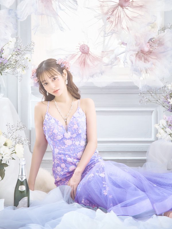 画像10: 【なつき/関西コレクション着用】【Lip line/リップライン】マーメイド/ スパンコール刺繍/ キャミソール/ チュール/ ロングドレス/ キャバドレス long[HC03]