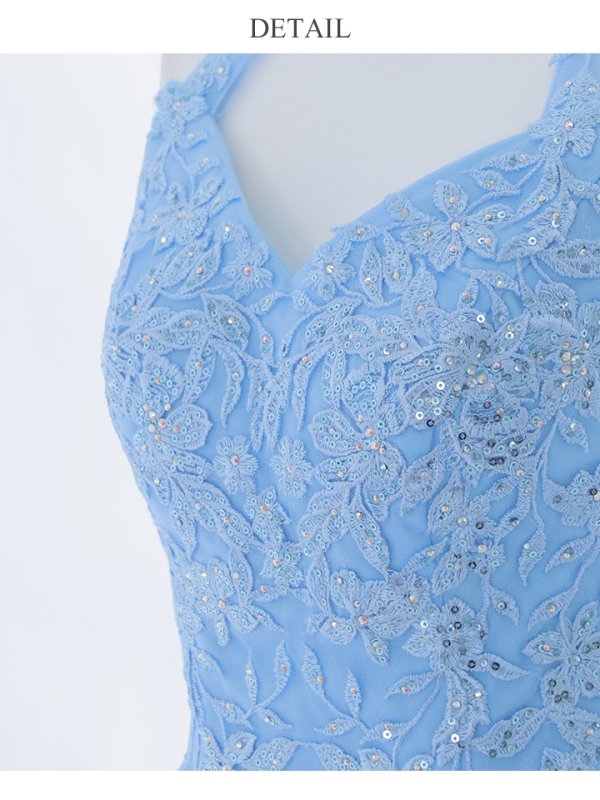 画像21: 【Lip line/リップライン】マーメイド/ スパンコール刺繍/ ホルターネック/ チュール/ タイト/ ロングドレス/ キャバドレス long[HC03]