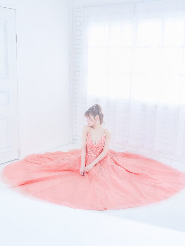 画像8: 【関西コレクション着用】【Lip line/リップライン】立体フラワー刺繍レース/ ラメ/ キャミソール/ Aライン/ プリンセス/ フレア/ ロングドレス/ キャバドレス long[HC03]