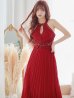 画像5: 【Lip line/リップライン】プリーツ/ アメスリ/ ワンカラー/ シアー/ 刺繍/ Aライン/ ロングドレス/ キャバドレス long[HC03]