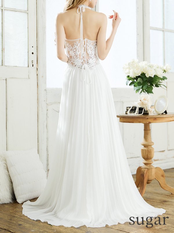 画像10: 【Lip line/リップライン】プリーツ/ アメスリ/ ワンカラー/ シアー/ 刺繍/ Aライン/ ロングドレス/ キャバドレス long[HC03]