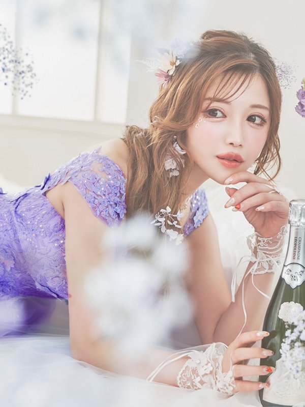 画像22: 【関西コレクション着用】【Lip line/リップライン】フラワー刺繍/ ノースリーブ/ Aライン/ フレア/ プリンセス/ ロングドレス/ キャバドレス long[HC03]