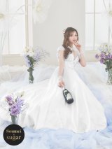 【関西コレクション着用】【Lip line/リップライン】フラワー刺繍/ ノースリーブ/ Aライン/ フレア/ プリンセス/ ロングドレス/ キャバドレス long[HC03]