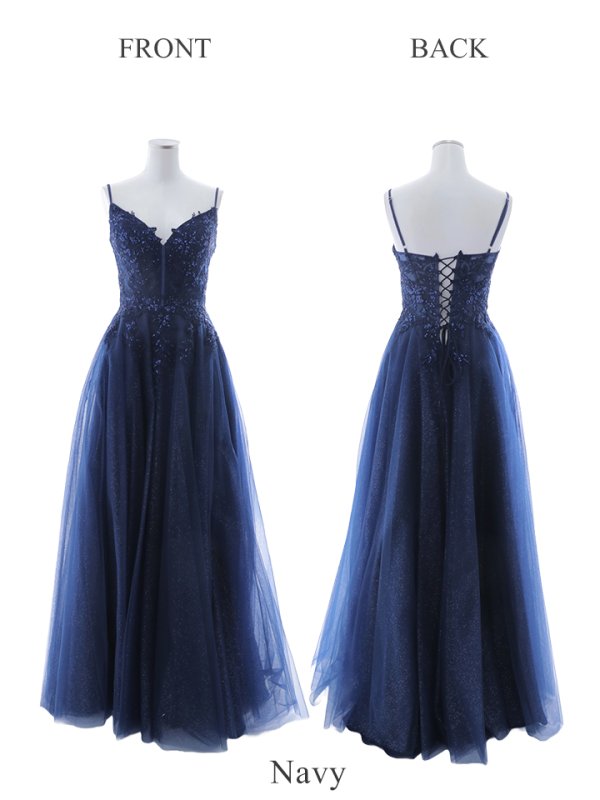 画像39: 【関西コレクション着用】【Lip line/リップライン】スパンコール刺繍/ キャミソール/ ラメ/ チュール/ フレア/ Aライン/ ロングドレス/ キャバドレス long[HC03]