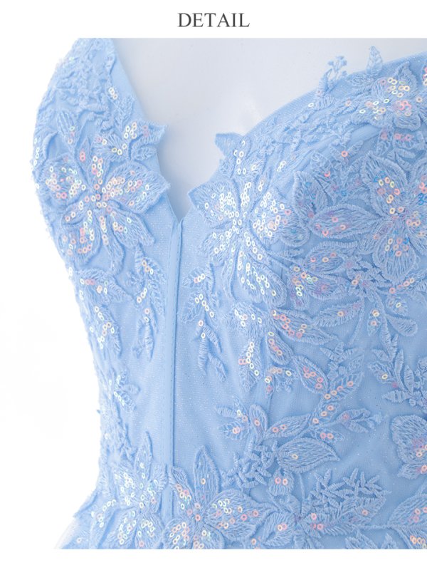 画像34: 【関西コレクション着用】【Lip line/リップライン】スパンコール刺繍/ キャミソール/ ラメ/ チュール/ フレア/ Aライン/ ロングドレス/ キャバドレス long[HC03]