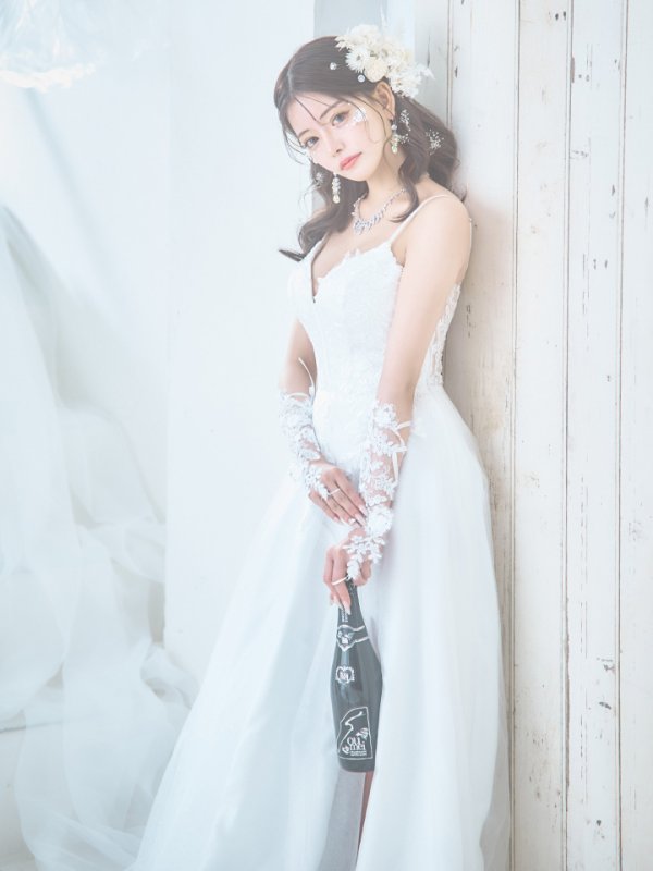 画像15: 【関西コレクション着用】【Lip line/リップライン】スパンコール刺繍/ キャミソール/ ラメ/ チュール/ フレア/ Aライン/ ロングドレス/ キャバドレス long[HC03]