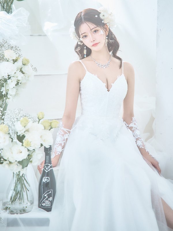 画像7: 【関西コレクション着用】【Lip line/リップライン】スパンコール刺繍/ キャミソール/ ラメ/ チュール/ フレア/ Aライン/ ロングドレス/ キャバドレス long[HC03]