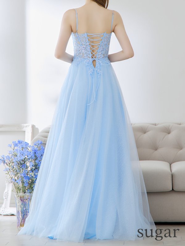 画像32: 【関西コレクション着用】【Lip line/リップライン】スパンコール刺繍/ キャミソール/ ラメ/ チュール/ フレア/ Aライン/ ロングドレス/ キャバドレス long[HC03]