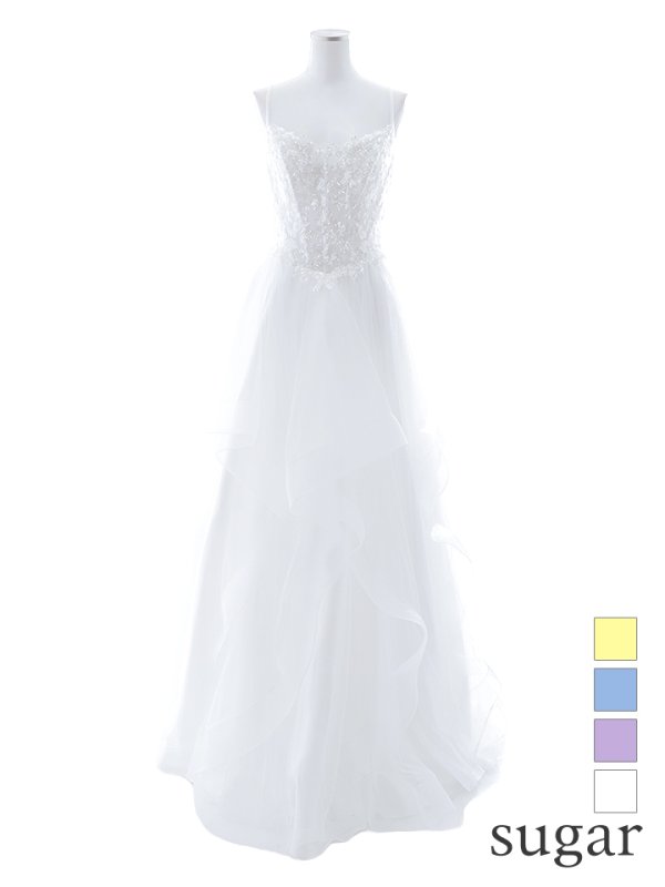 画像20: 【関西コレクション着用】【Lip line/リップライン】スパンコール刺繍/ キャミソール/ チュール/ フレア/ Aライン/ ロングドレス/ キャバドレス long[HC03]