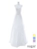 【Lip line/リップライン】スパンコール刺繍/ キャミソール/ チュール/ フレア/ Aライン/ ロングドレス/ キャバドレス long[HC03]　ホワイト