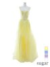 【Lip line/リップライン】スパンコール刺繍/ キャミソール/ チュール/ フレア/ Aライン/ ロングドレス/ キャバドレス long[HC03]　イエロー