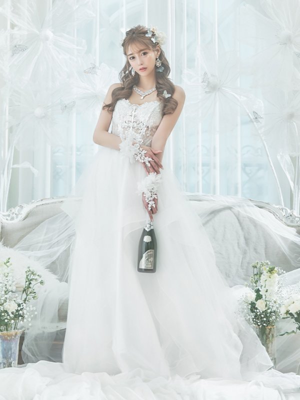 画像10: 【関西コレクション着用】【Lip line/リップライン】スパンコール刺繍/ キャミソール/ チュール/ フレア/ Aライン/ ロングドレス/ キャバドレス long[HC03]