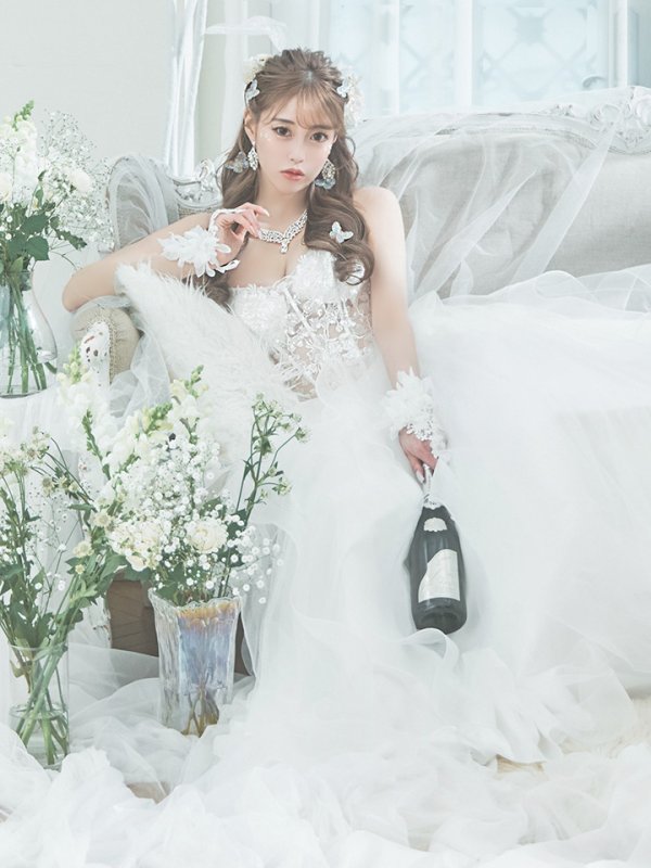 画像15: 【関西コレクション着用】【Lip line/リップライン】スパンコール刺繍/ キャミソール/ チュール/ フレア/ Aライン/ ロングドレス/ キャバドレス long[HC03]