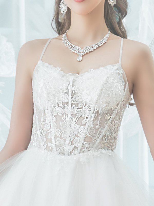 画像18: 【関西コレクション着用】【Lip line/リップライン】スパンコール刺繍/ キャミソール/ チュール/ フレア/ Aライン/ ロングドレス/ キャバドレス long[HC03]