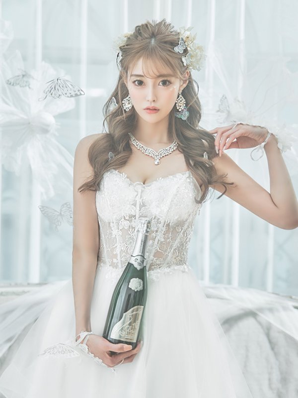 画像5: 【関西コレクション着用】【Lip line/リップライン】スパンコール刺繍/ キャミソール/ チュール/ フレア/ Aライン/ ロングドレス/ キャバドレス long[HC03]