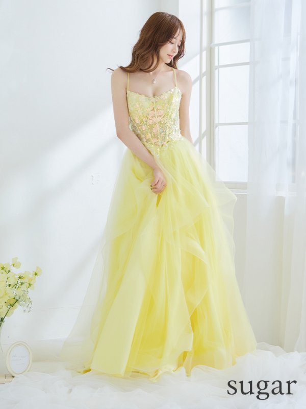 画像13: 【Lip line/リップライン】スパンコール刺繍/ キャミソール/ チュール/ フレア/ Aライン/ ロングドレス/ キャバドレス long[HC03]