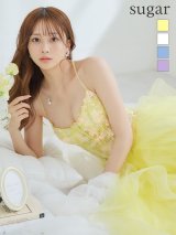【Lip line/リップライン】スパンコール刺繍/ キャミソール/ チュール/ フレア/ Aライン/ ロングドレス/ キャバドレス long[HC03]