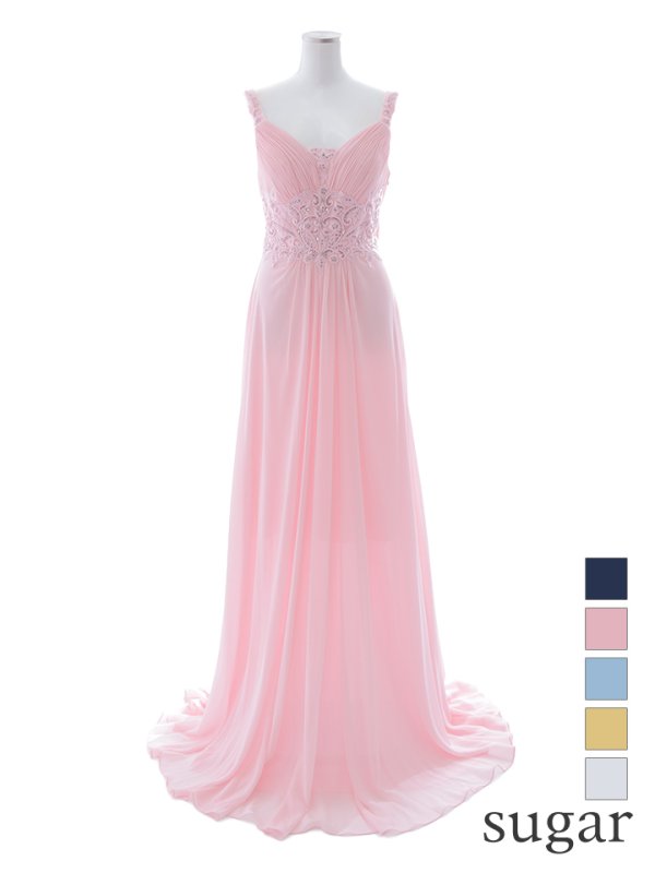 画像14: 【Lip line/リップライン】ビジュー刺繍/ ストレッチ/ ノースリーブ/ ワンカラー/ スピンドル/ ロングドレス/ キャバドレス long[HC03]