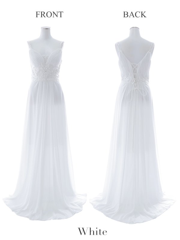 画像20: 【Lip line/リップライン】ビジュー刺繍/ ストレッチ/ ノースリーブ/ ワンカラー/ スピンドル/ ロングドレス/ キャバドレス long[HC03]