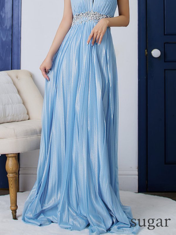 ブルー モデル:如月れい 身長:156cm 着用サイズ:Sサイズ