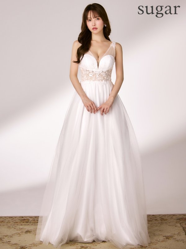 ホワイト　モデル：ゆめ　身長：160cm　着用サイズ：Sサイズ